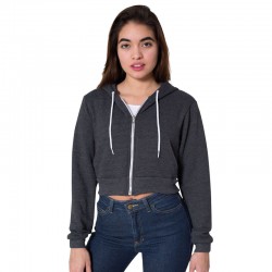 Plain crop hoodie Flex fleece American Apparel 278 GSM